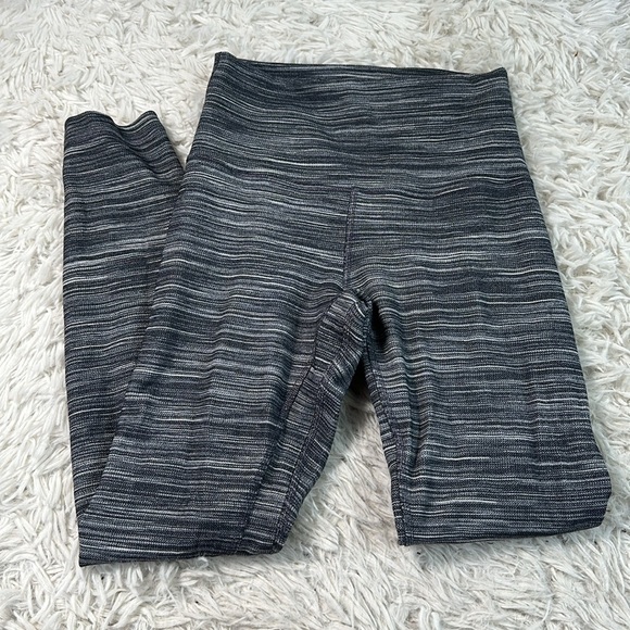 lululemon athletica Pants - Lululemon Align Pant II 25" Mini Space Dye Herringbone Heathered Black White